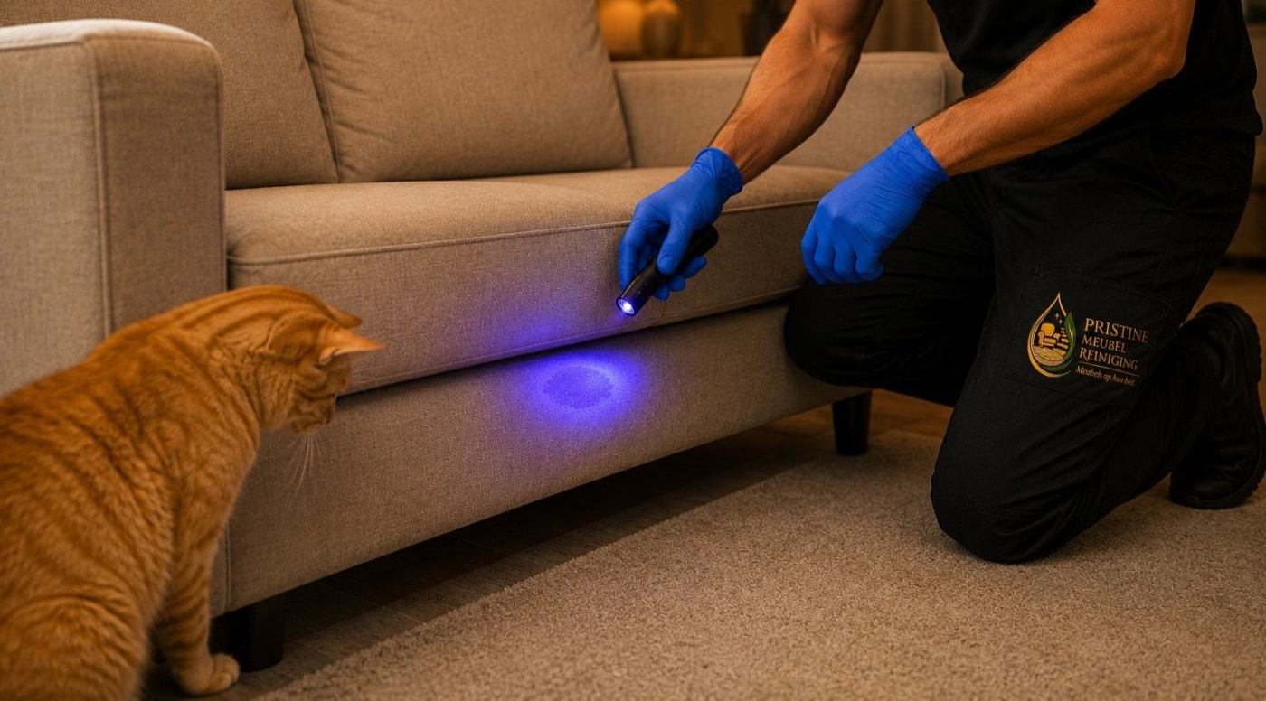 Urine opsporen met een UV-lamp