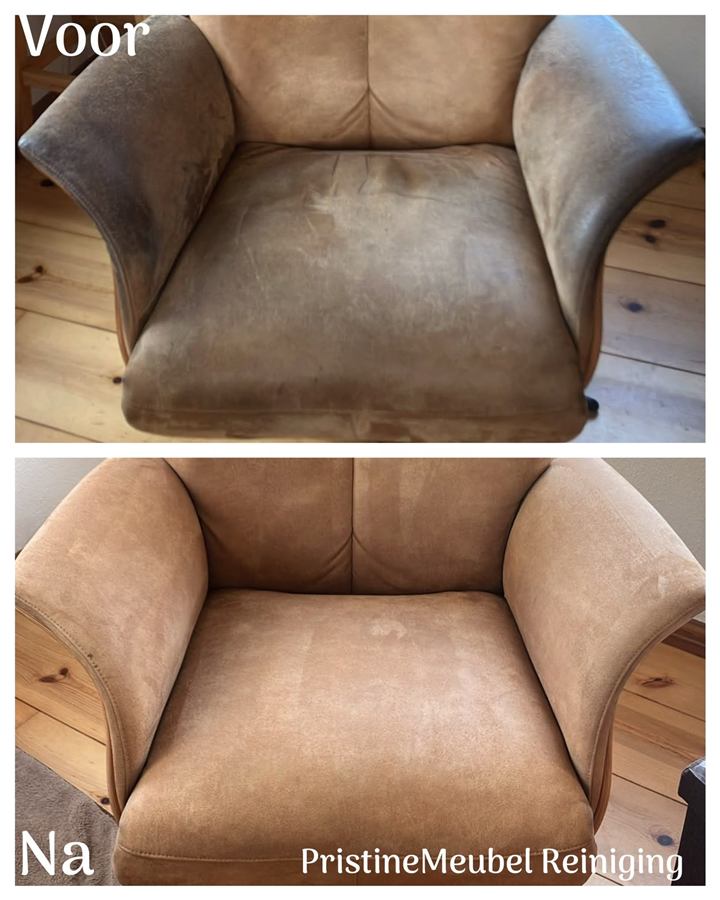 Fauteuil laten reinigen, voor en na